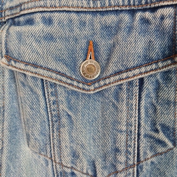 Vintage Men's Denim Blue Jean Jacket Size Large (Faded Tag) Made in USA - Picture 12 of 12